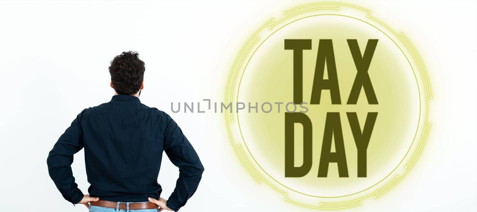 Text showing inspiration Tax Day, Business overview colloquial term for time on which individual income tax returns