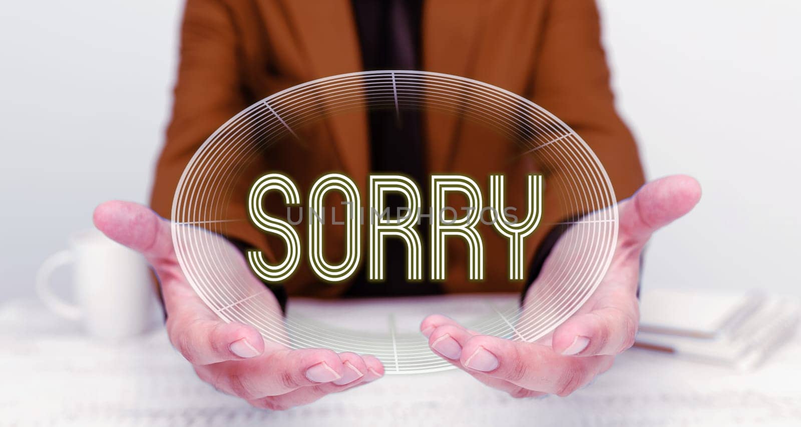 Text caption presenting Sorry, Business overview telling someone that you are ashamed or unhappy about something