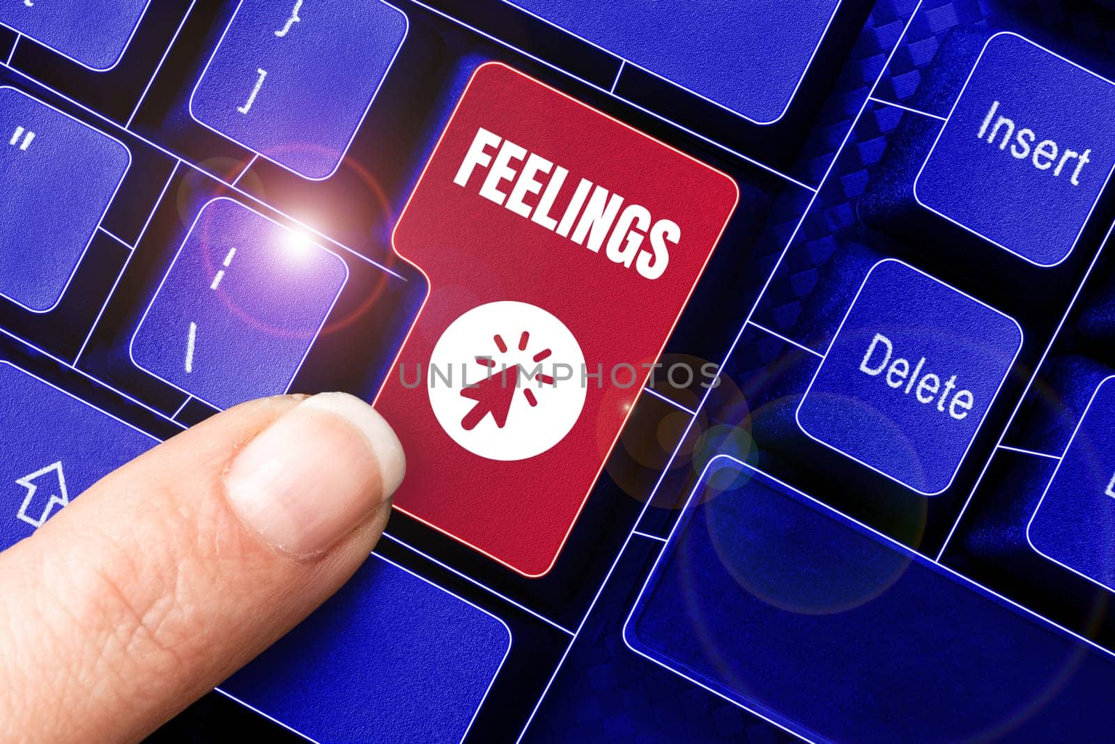 Hand writing sign Feelings, Business idea causing happy positive feelings about life have satisfaction