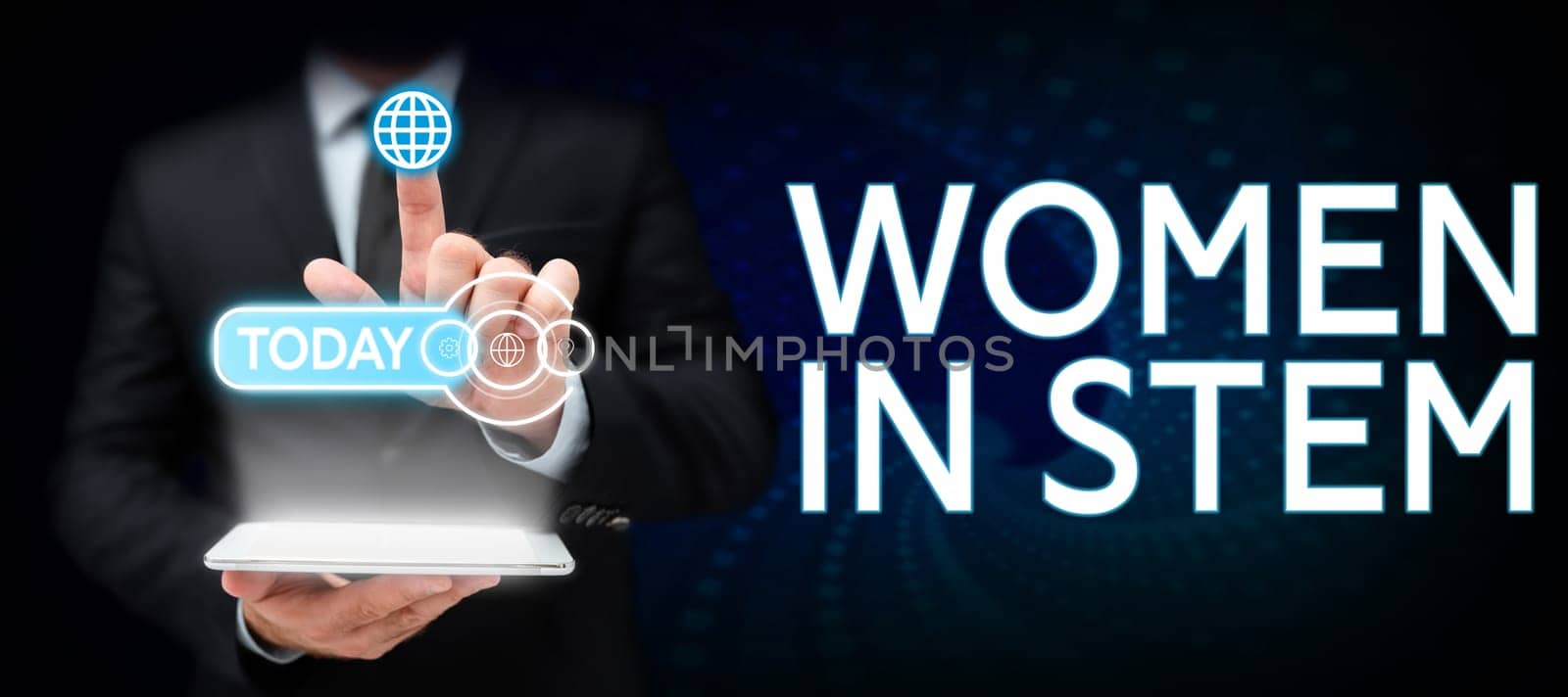 Conceptual display Women In Stem, Word Written on Science Technology Engineering Mathematics Scientist Research
