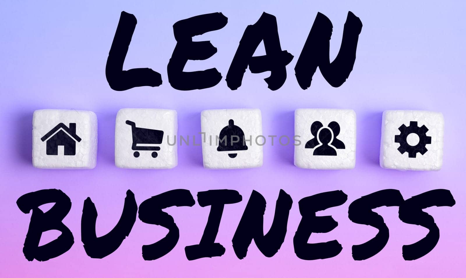 Conceptual caption Lean Business, Internet Concept improvement of waste minimization without sacrificing productivity