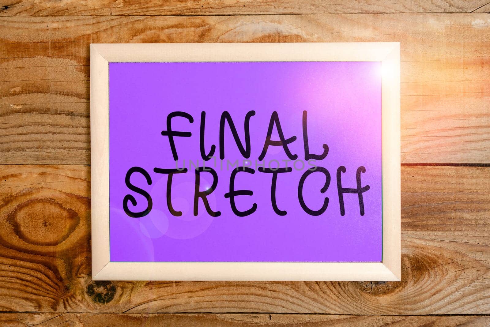 Hand writing sign Final Stretch, Business idea Last Leg Concluding Round Ultimate Stage Finale Year ender