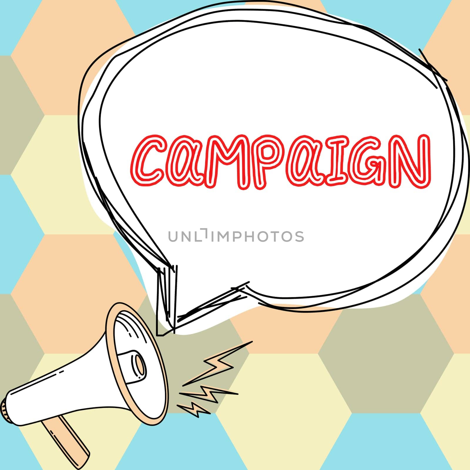 Sign displaying Campaign, Business overview organized course of action to promote and sell product service