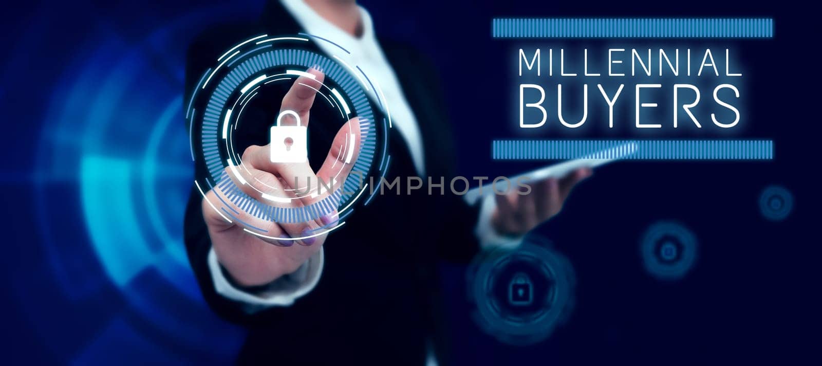 Conceptual display Millennial Buyers, Business overview Type of consumers that are interested in trending products