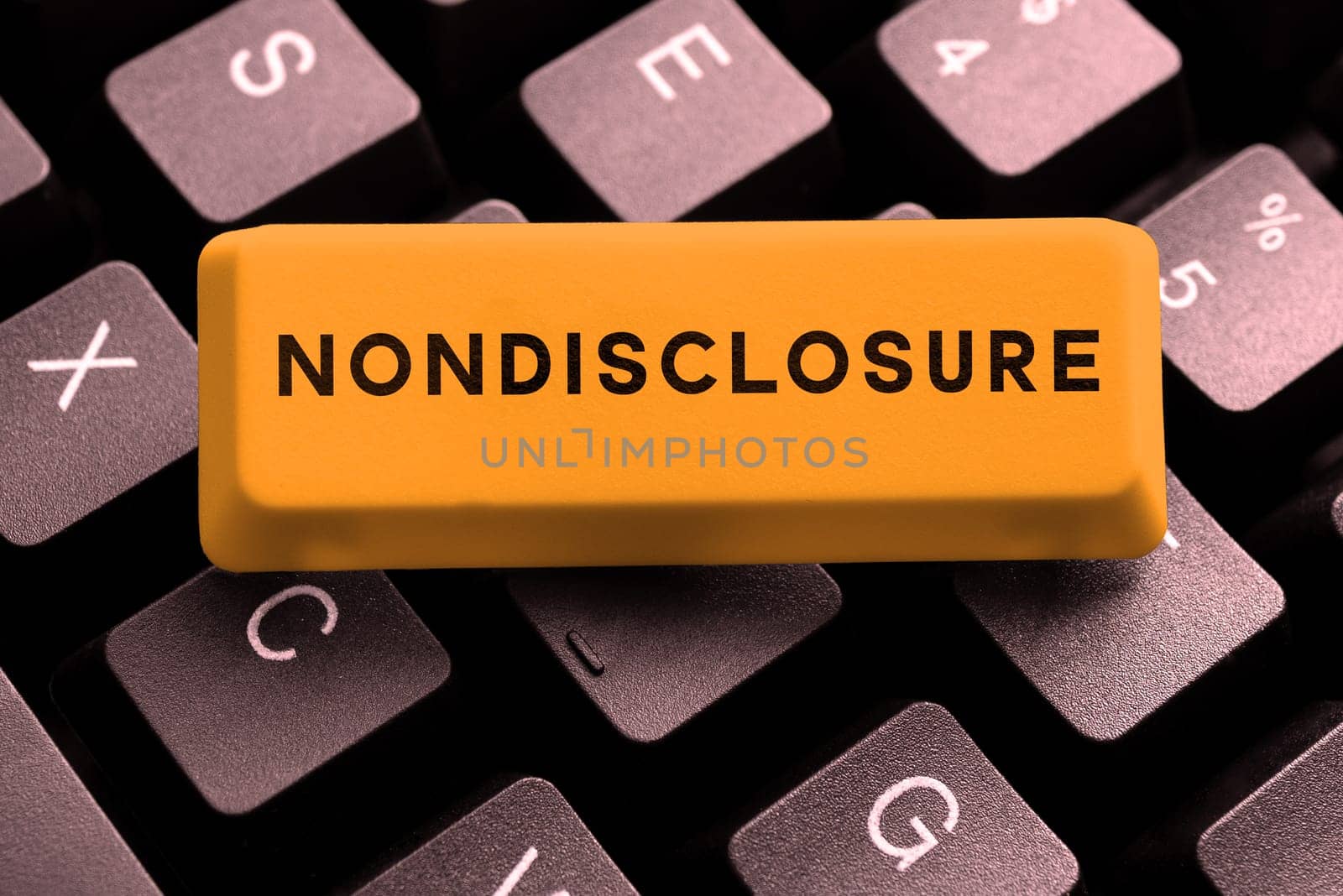 Handwriting text Nondisclosure, Business showcase Legal Contract Confidential Material or Information