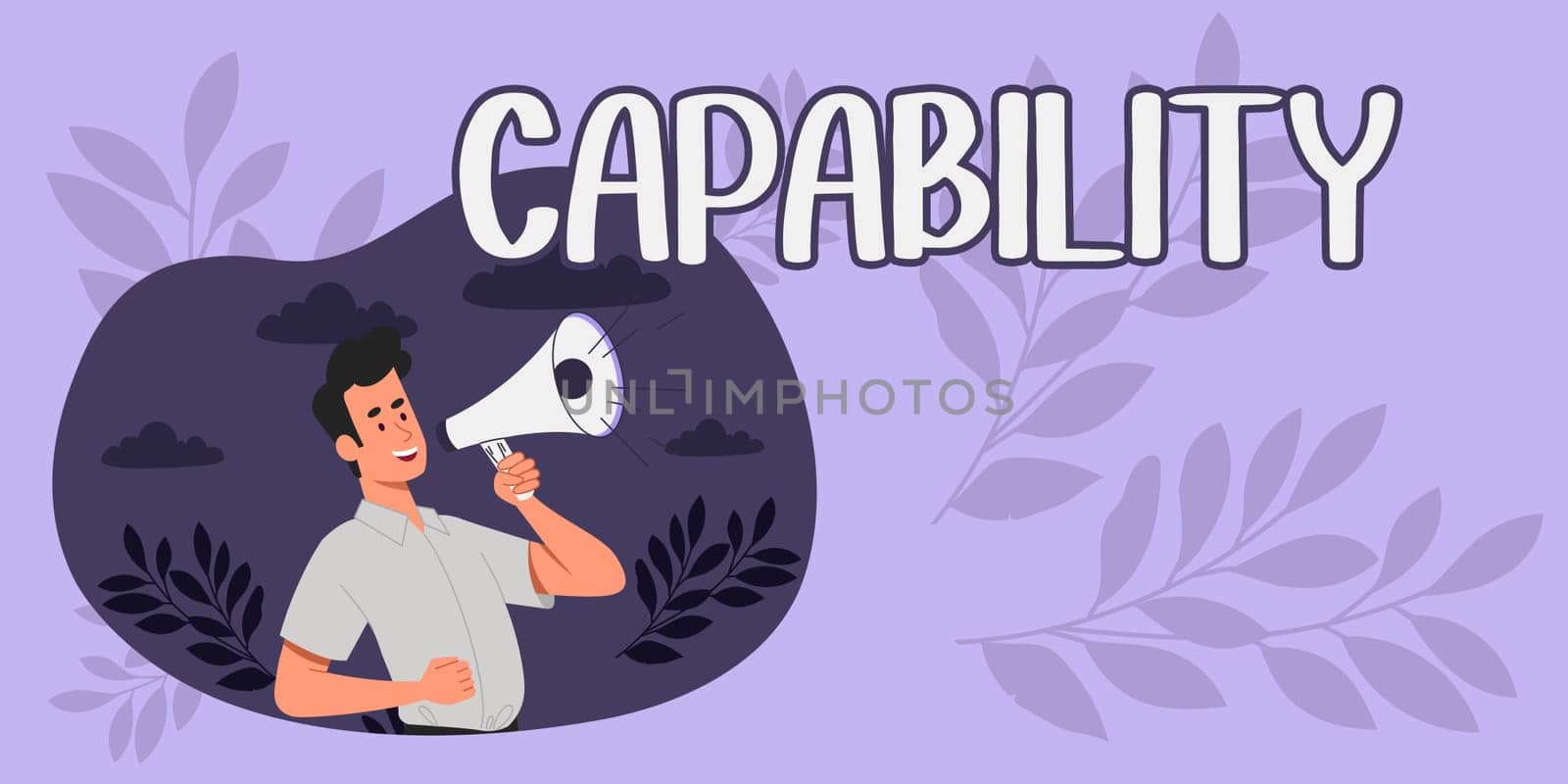 Writing displaying text Capability, Business concept the facility or potential for an indicated use or deployment