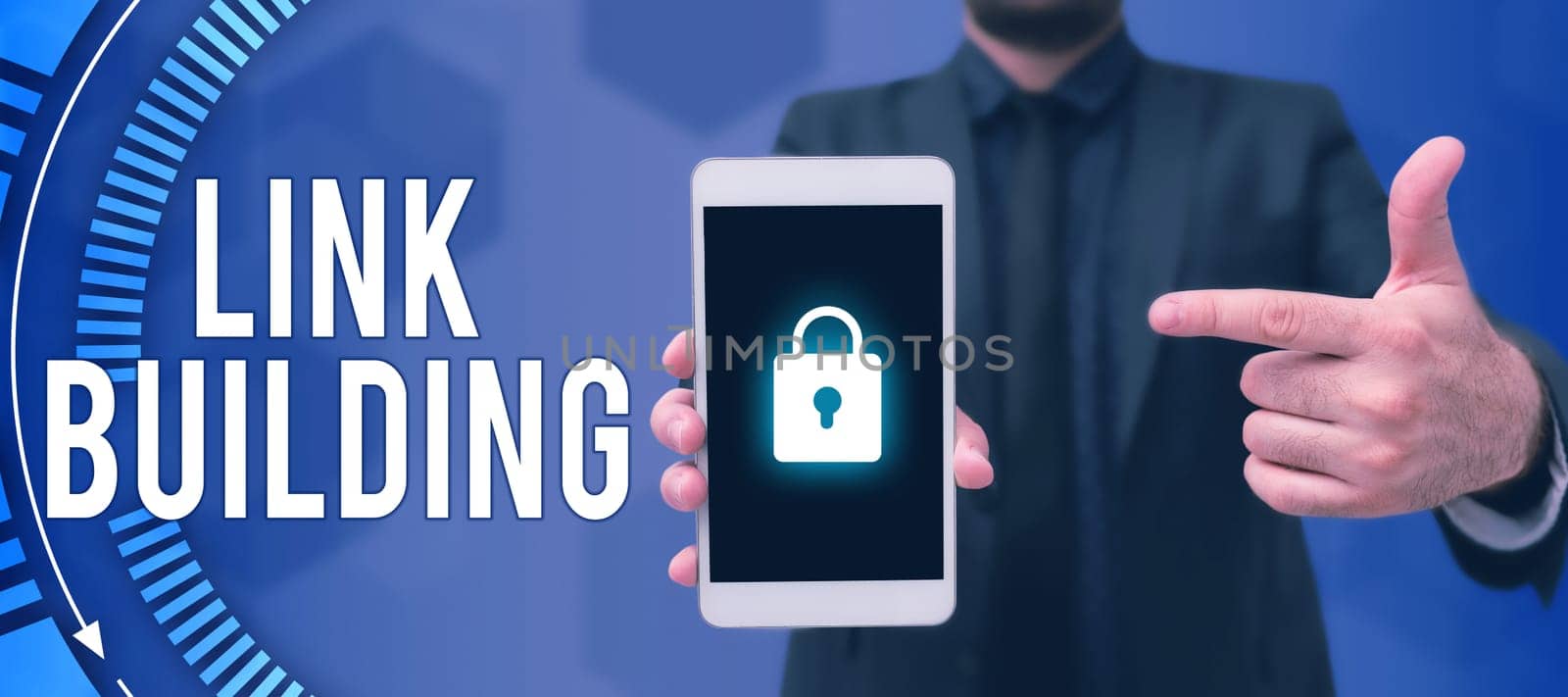 Conceptual caption Link Building, Internet Concept SEO Term Exchange Links Acquire Hyperlinks Indexed