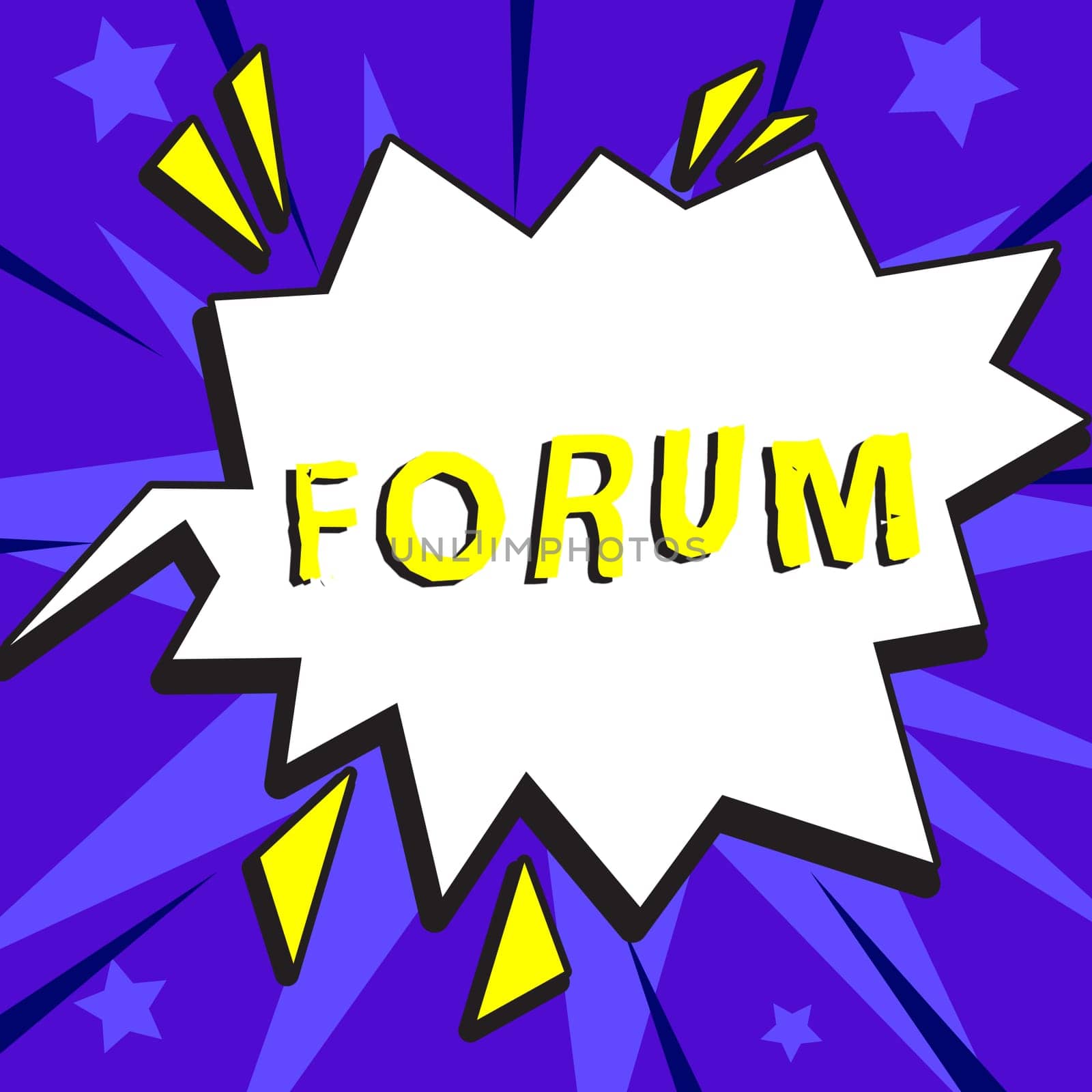 Text showing inspiration Forum, Business idea the place or section of a website that is used for public discussion