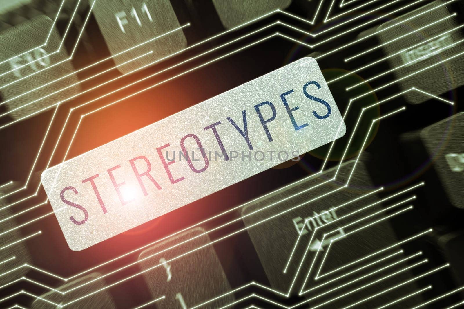 Conceptual display Stereotypes, Business overview any thought widely adopted by specific types individuals