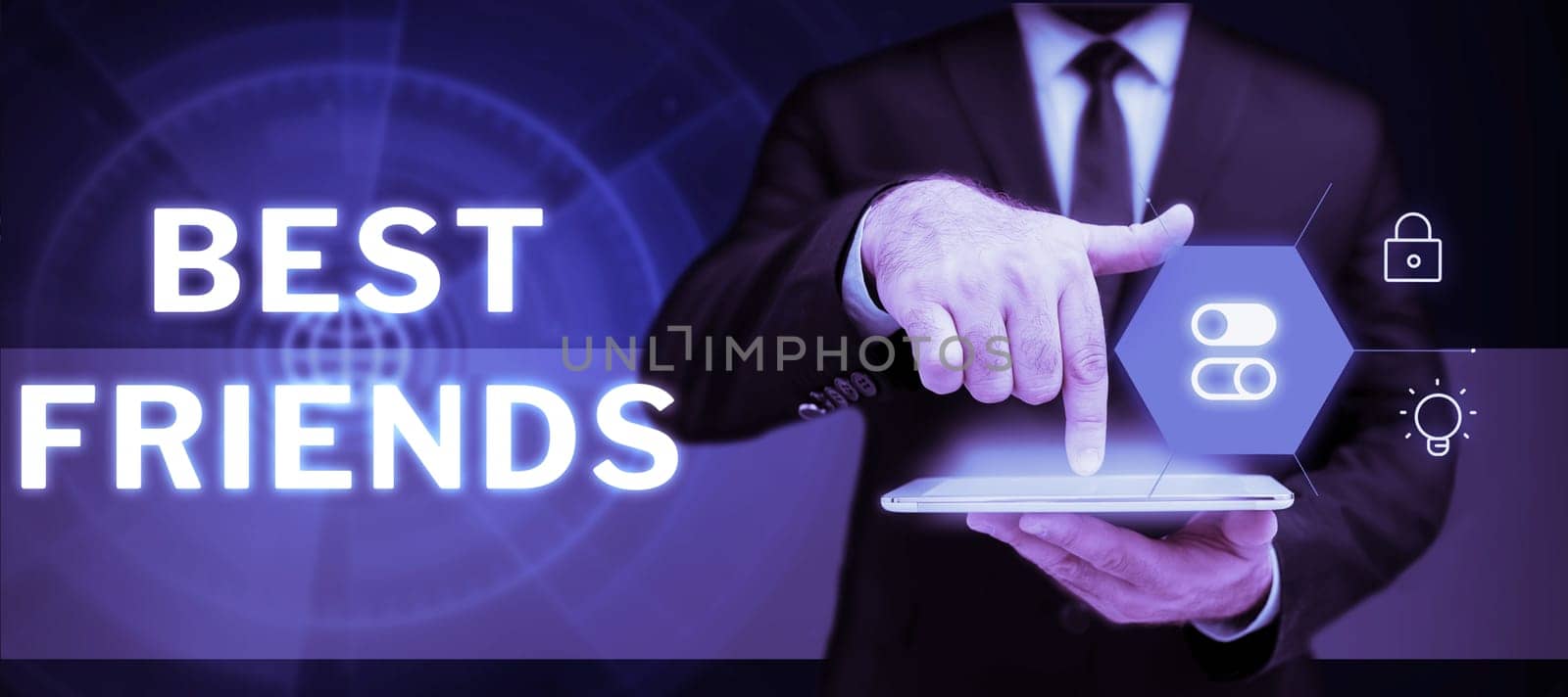 Conceptual display Best Friends, Business idea A person you value above other persons Forever buddies