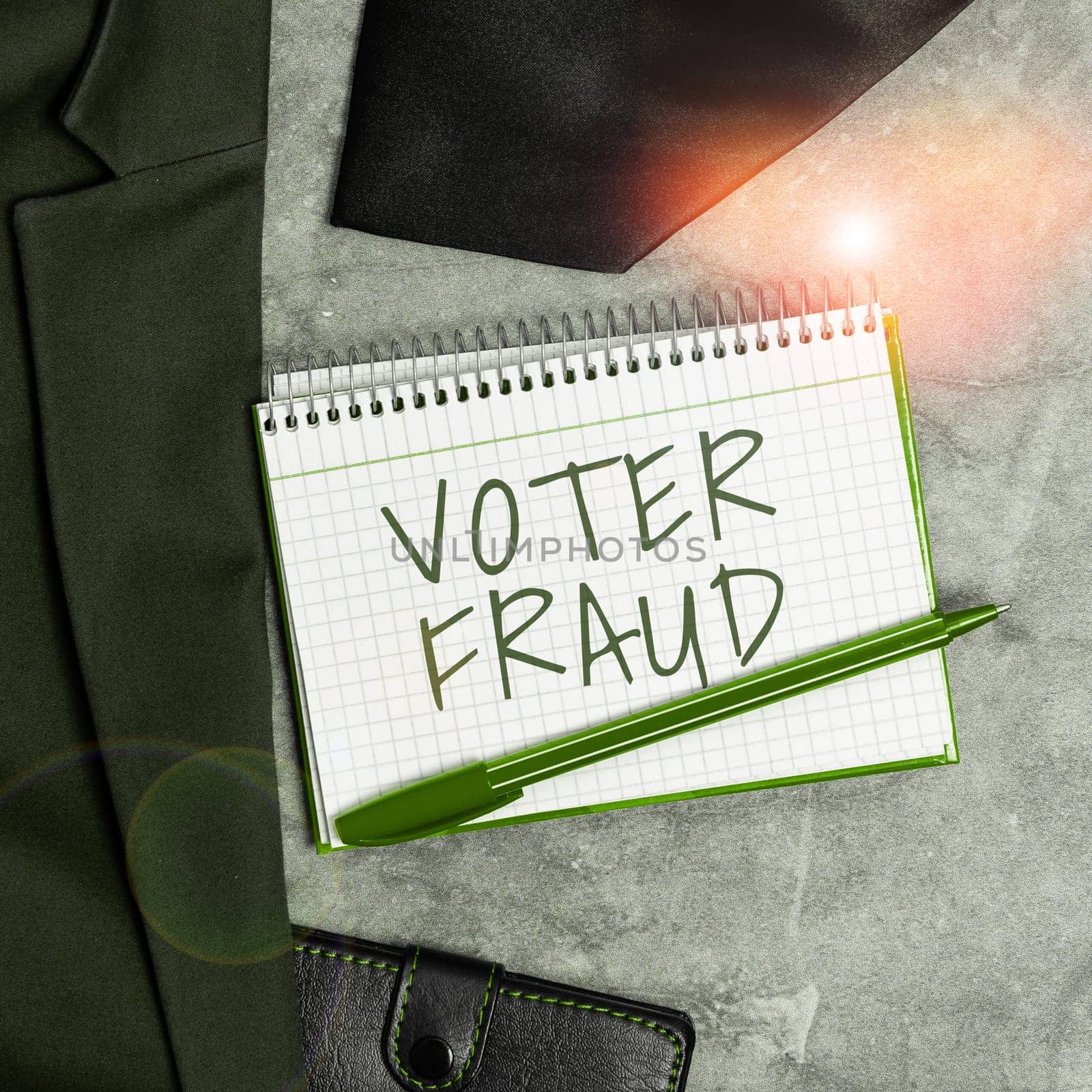 Conceptual caption Voter Fraud, Conceptual photo formal indication choice between two or more candidates actions