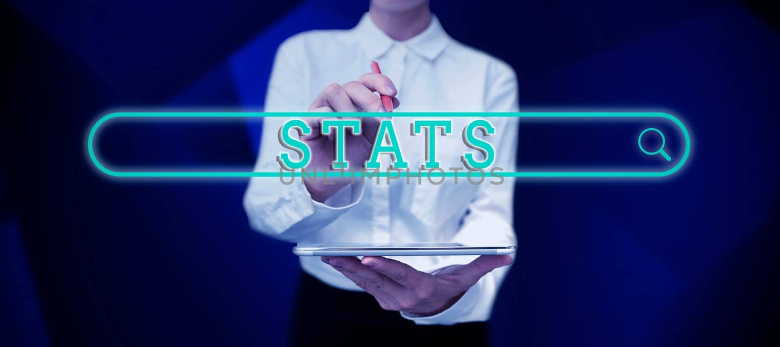 Hand writing sign Stats, Conceptual photo practice or science of collecting and analysing numerical data