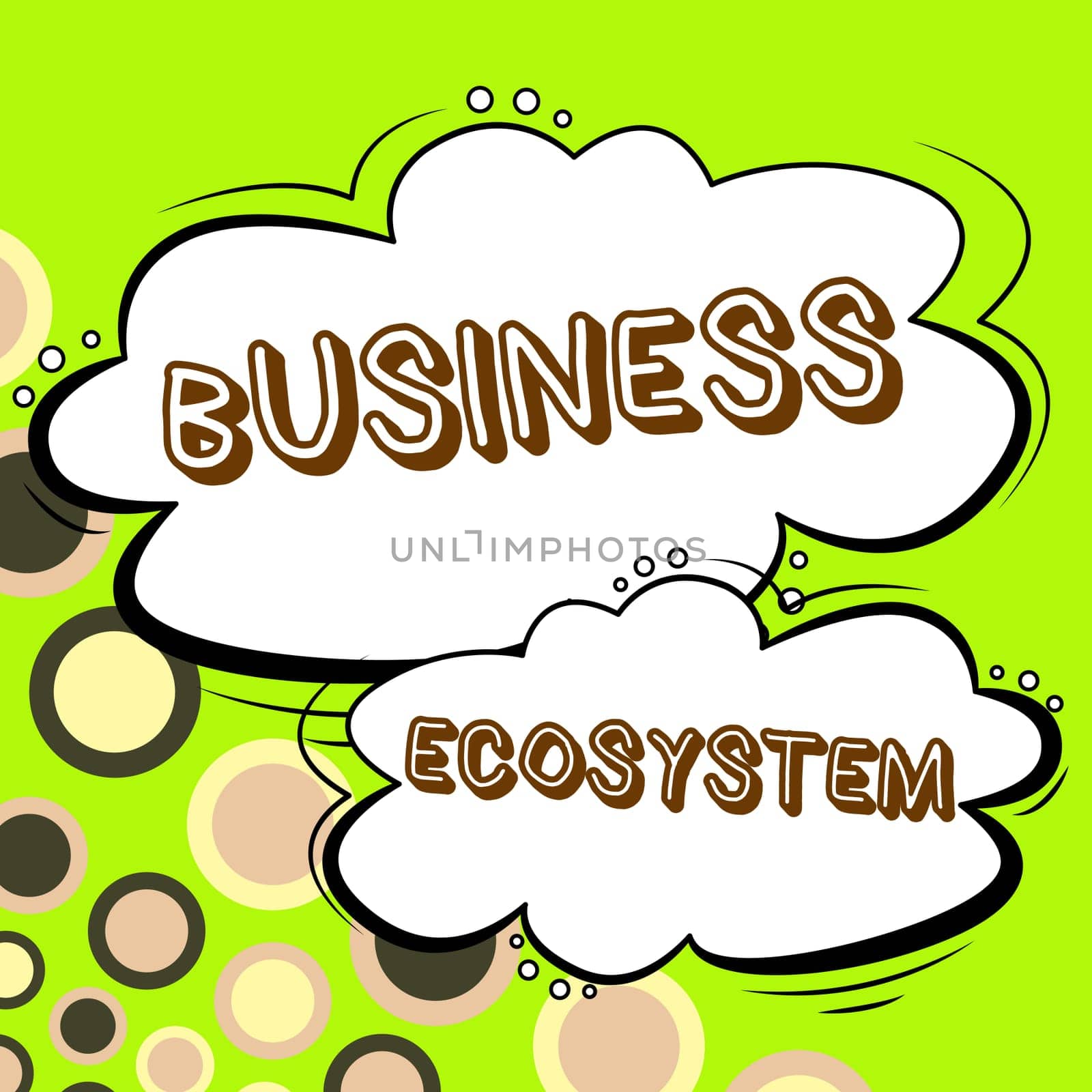Handwriting text Business Ecosystem, Word for Develop and Implement Organization Growth Opportunities