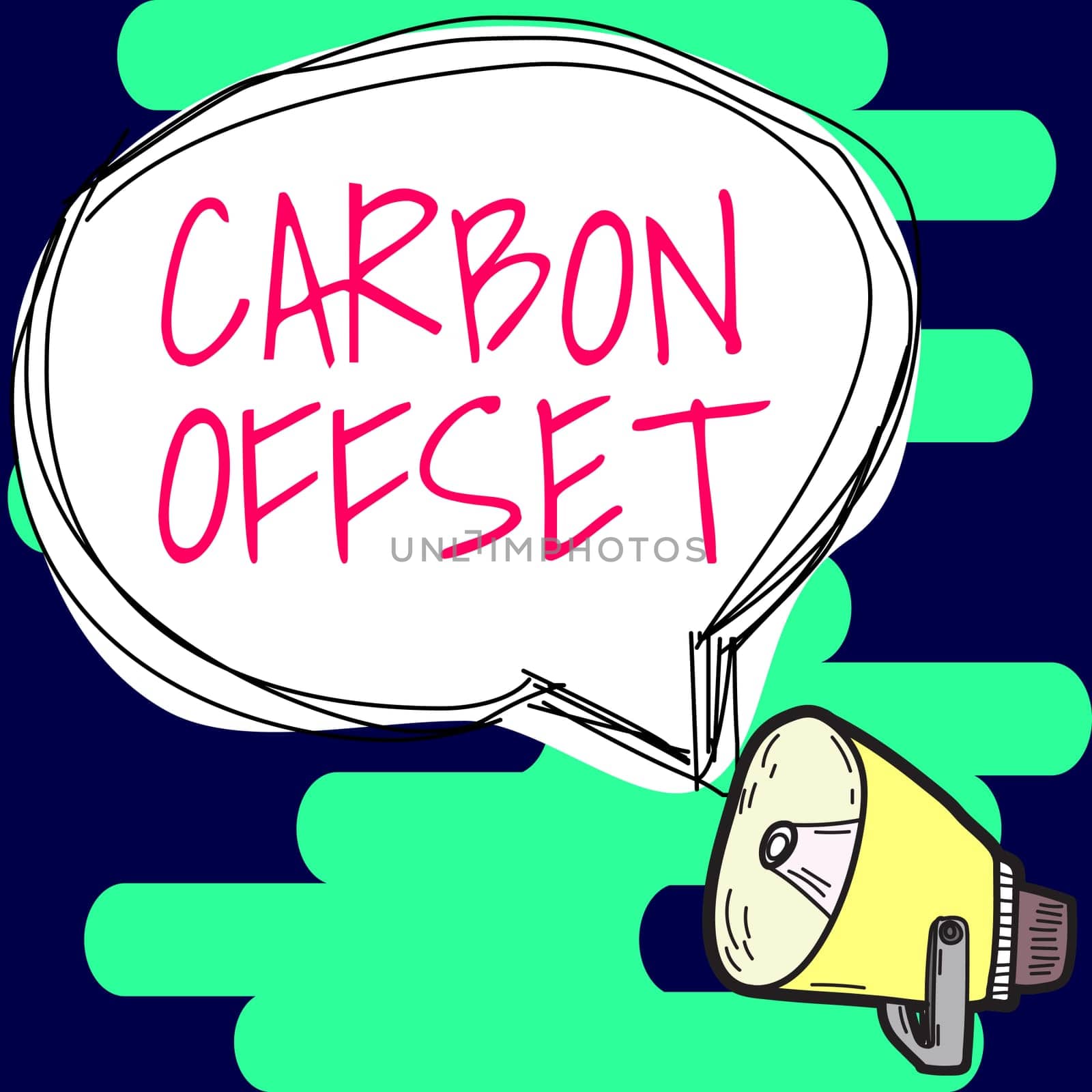 Inspiration showing sign Carbon Offset, Business overview Reduction in emissions of carbon dioxide or other gases