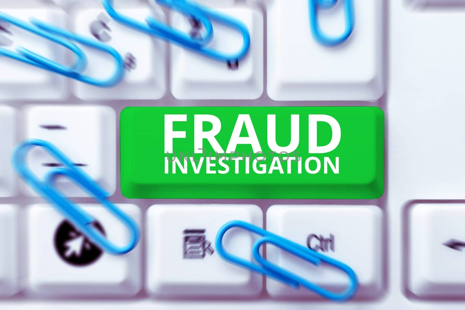 Conceptual caption Fraud Investigation, Business showcase process of determining whether a scam has taken place