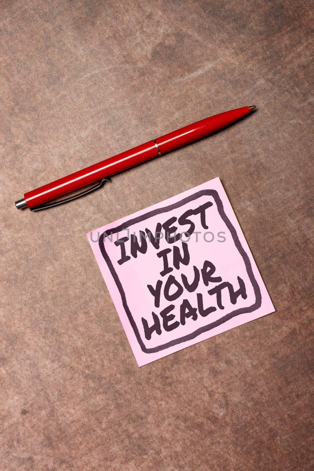Handwriting text Invest In Your Health, Business overview Live a Healthy Lifestyle Quality Food for Wellness