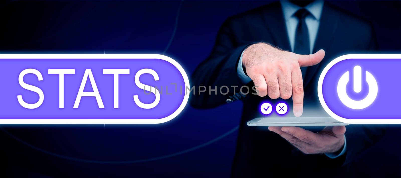 Text showing inspiration Stats, Business concept practice or science of collecting and analysing numerical data