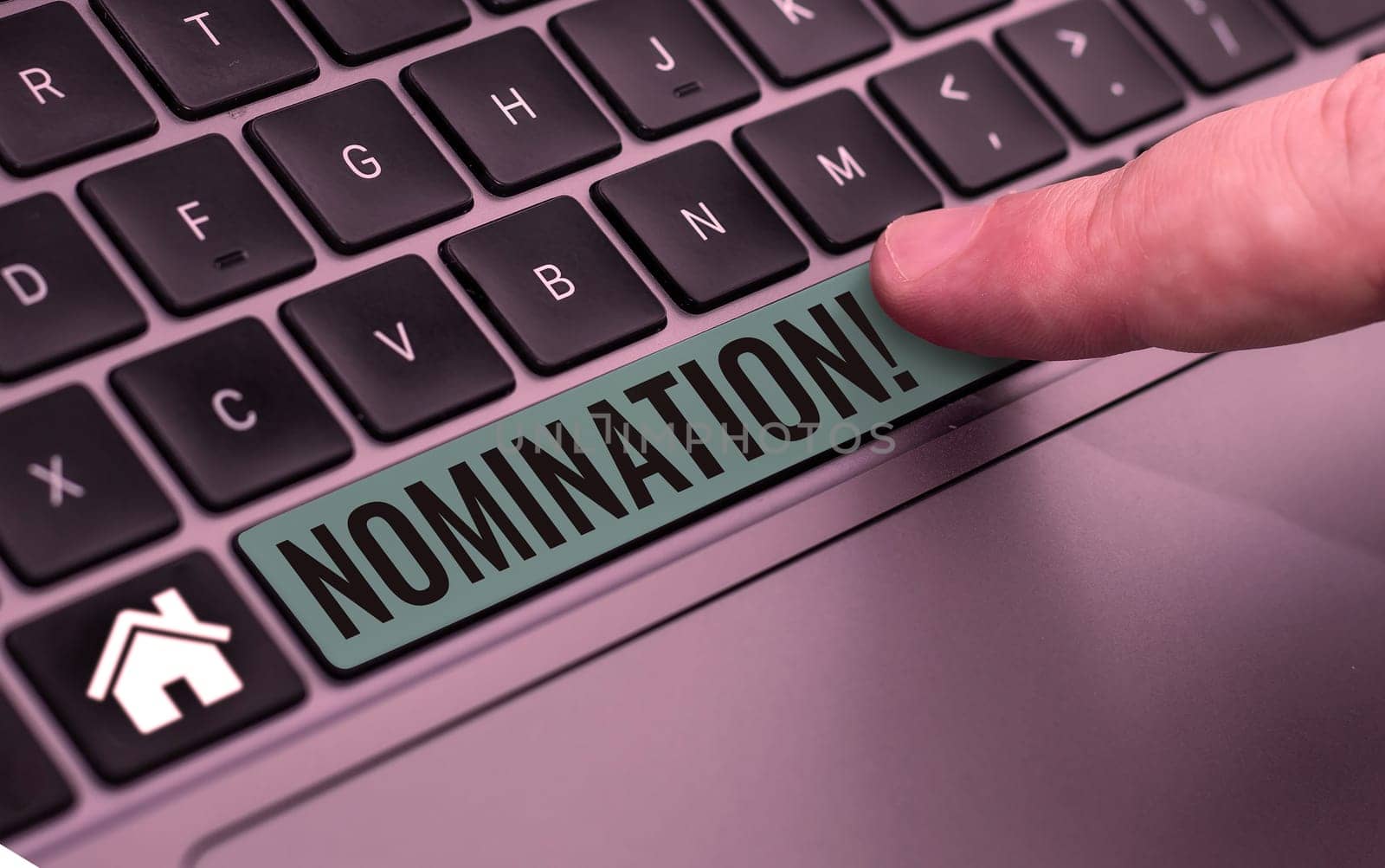 Writing displaying text Nomination, Word Written on Formally Choosing someone Official Candidate for an Award