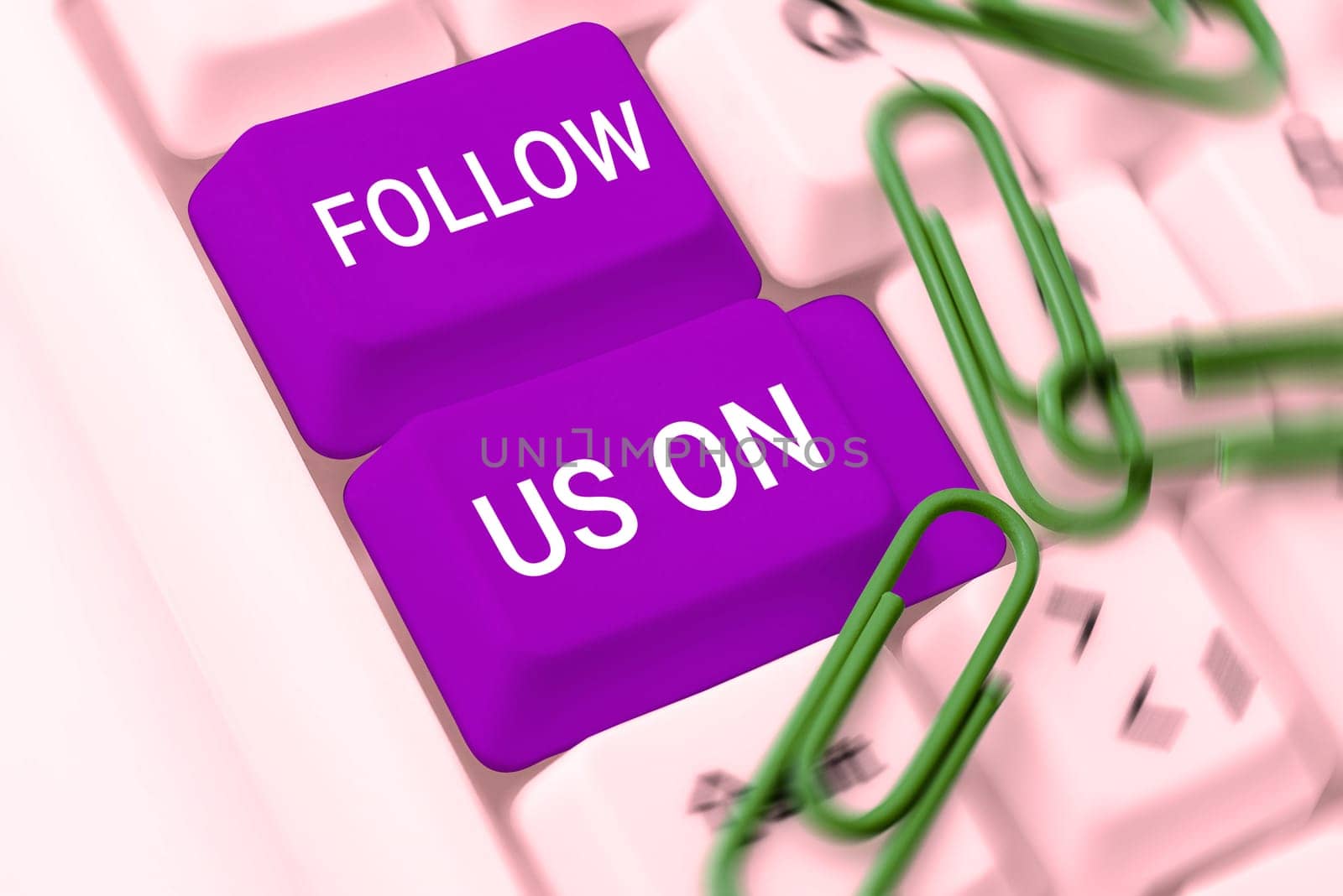 Conceptual display Follow Us On, Business concept To invite a person or group to join his company and take rules