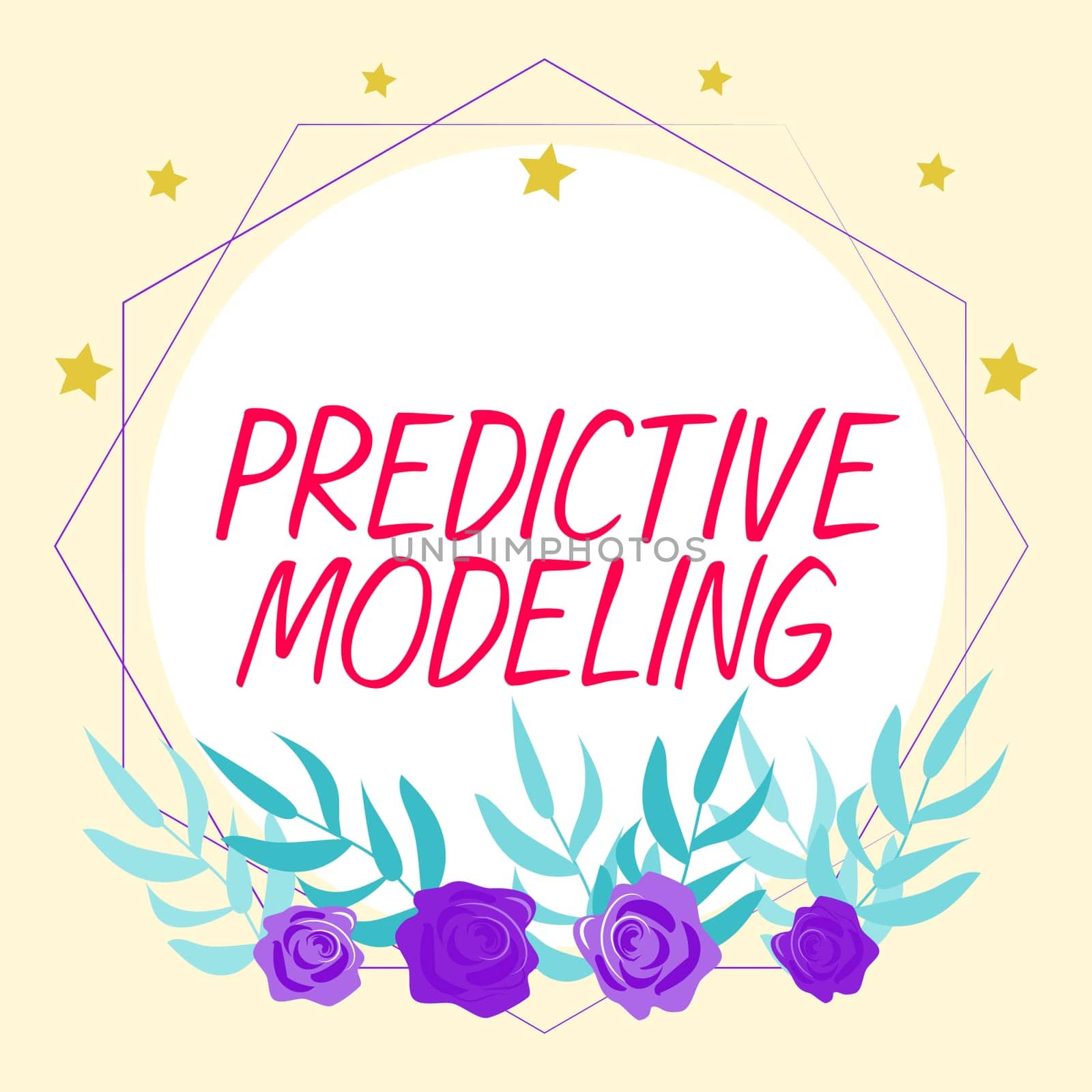 Hand writing sign Predictive Modeling, Word for maintenance strategy driven by predictive analytics