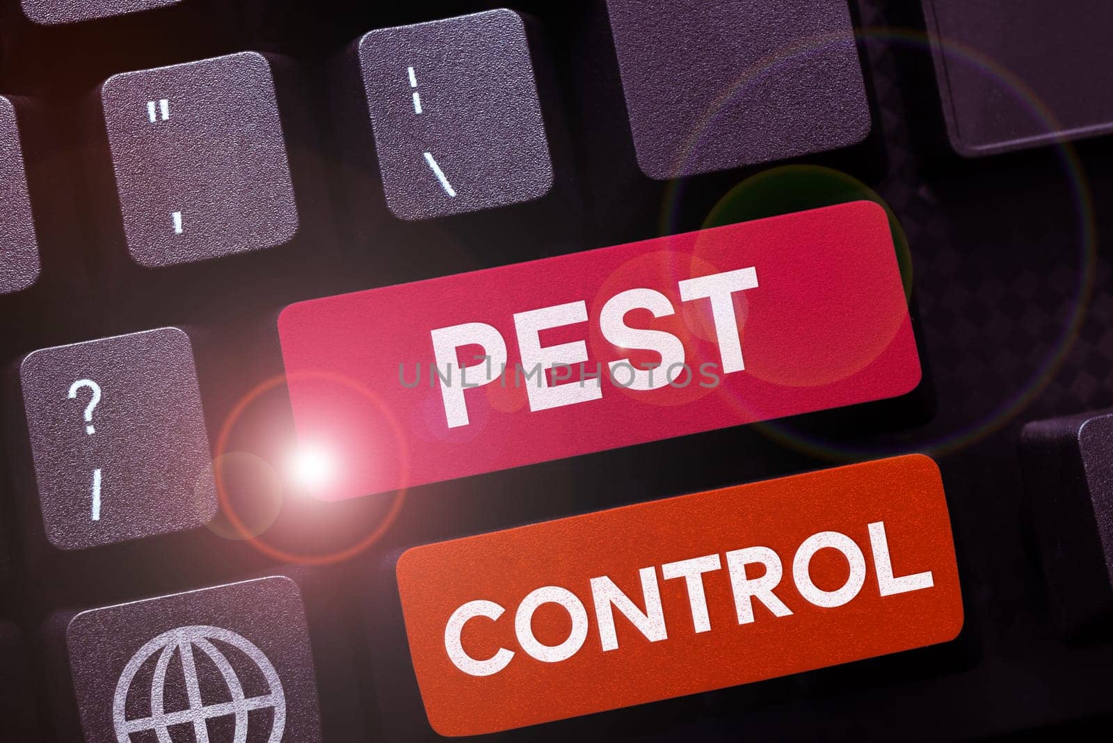 Conceptual caption Pest Control, Business concept Killing destructive insects that attacks crops and livestock