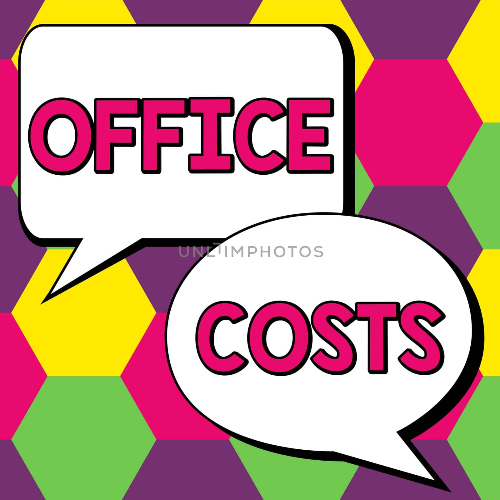 Text showing inspiration Office Costs, Business idea amount of money paid to landlord to cover expenses on workroom