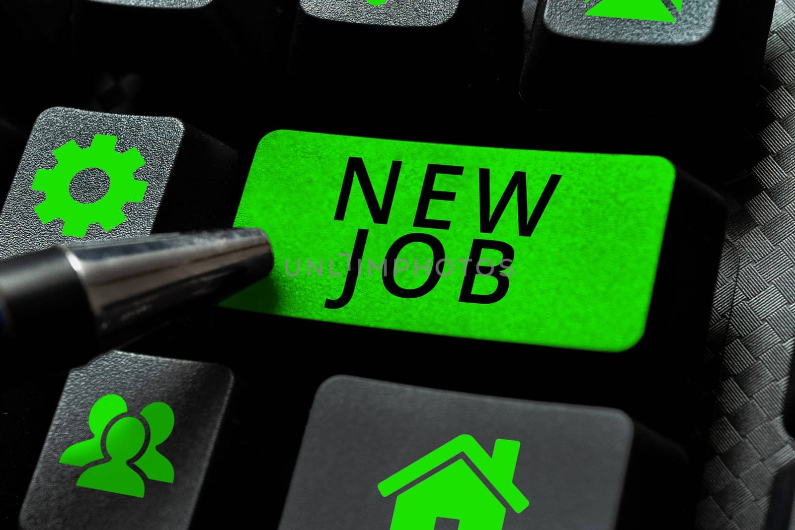 Writing displaying text New Job, Word Written on signing contract Finding work opportunity Seeking better salary