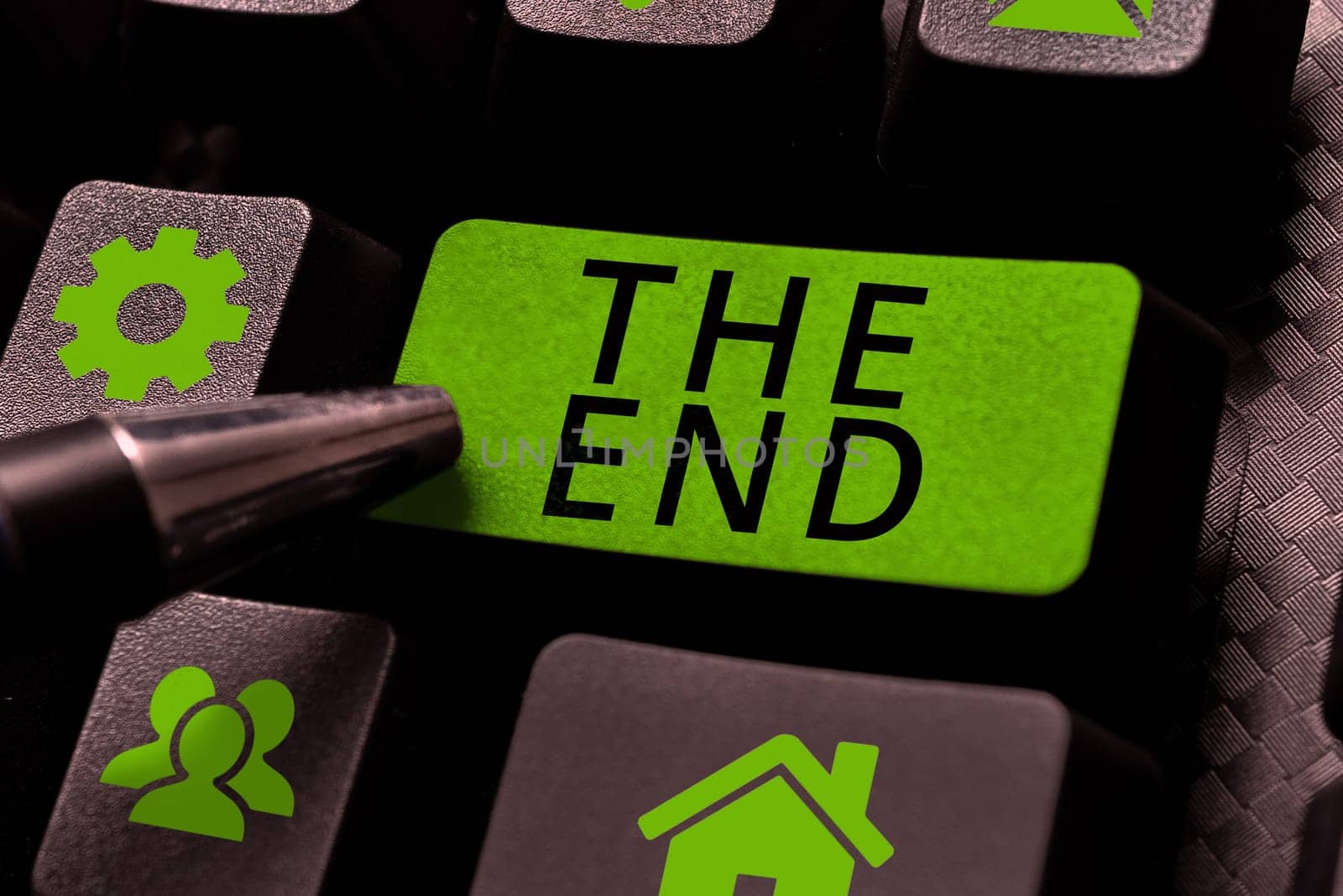Inspiration showing sign The End, Conceptual photo Final part of play relationship event movie act Finish Conclusion