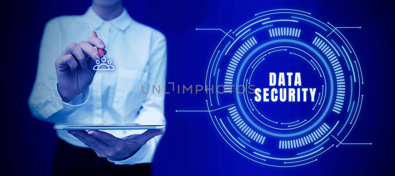 Text showing inspiration Data Security, Business showcase Confidentiality Disk Encryption Backups Password Shielding