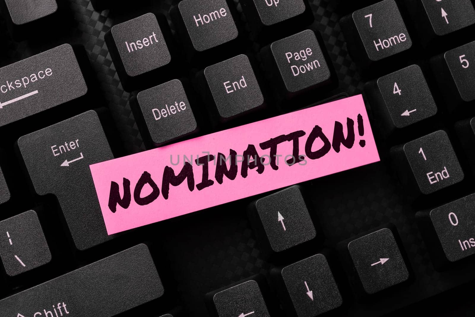 Inspiration showing sign Nomination, Internet Concept Formally Choosing someone Official Candidate for an Award