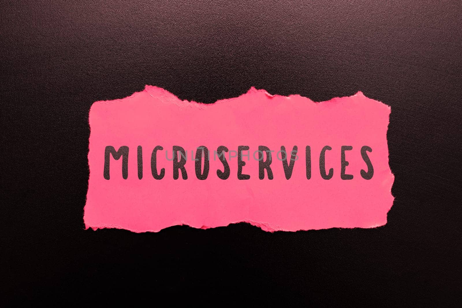 Text sign showing Microservices, Business idea Software development technique Building single function module