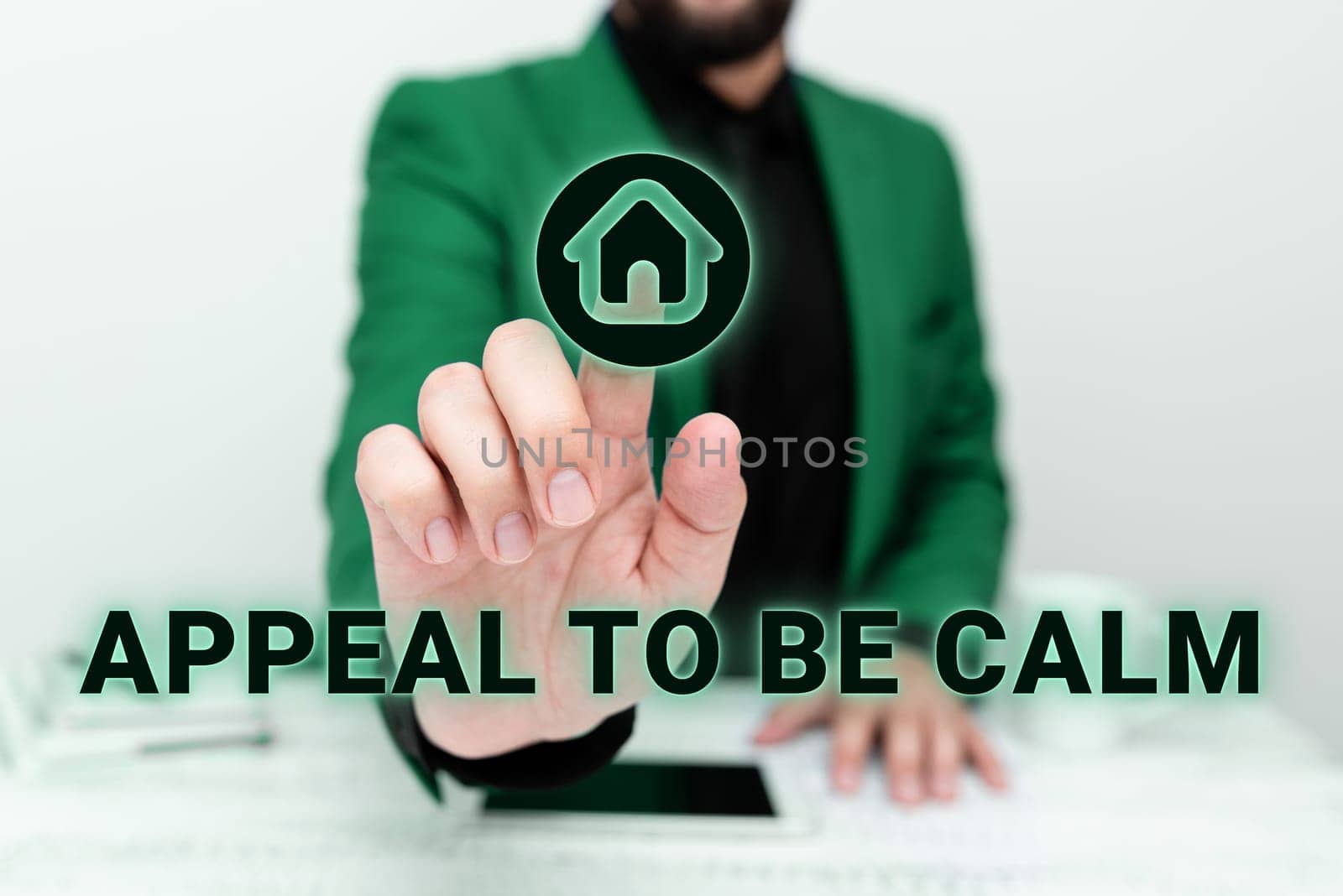Text showing inspiration Appeal To Be Calm, Business concept Stay relaxed calmed thoughtful do not get upset or angry