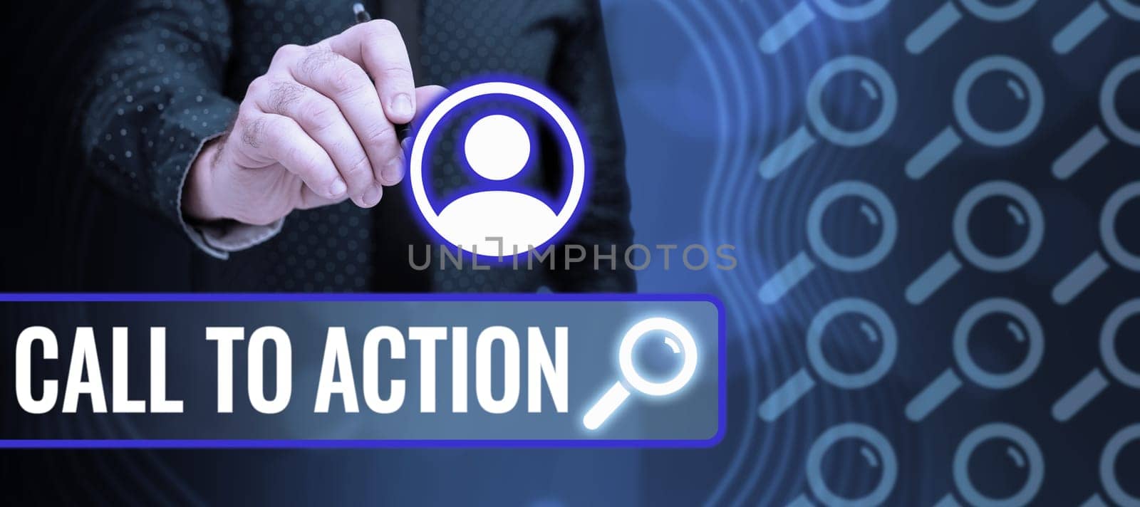 Conceptual display Call To Action, Internet Concept Encourage Decision Move to advance Successful strategy
