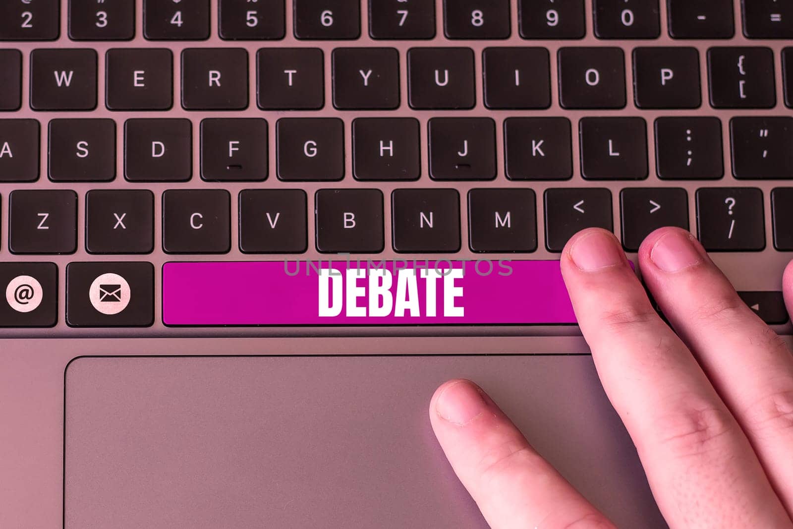 Sign displaying Debate, Concept meaning formal discussion on particular in meeting or legislative assembly