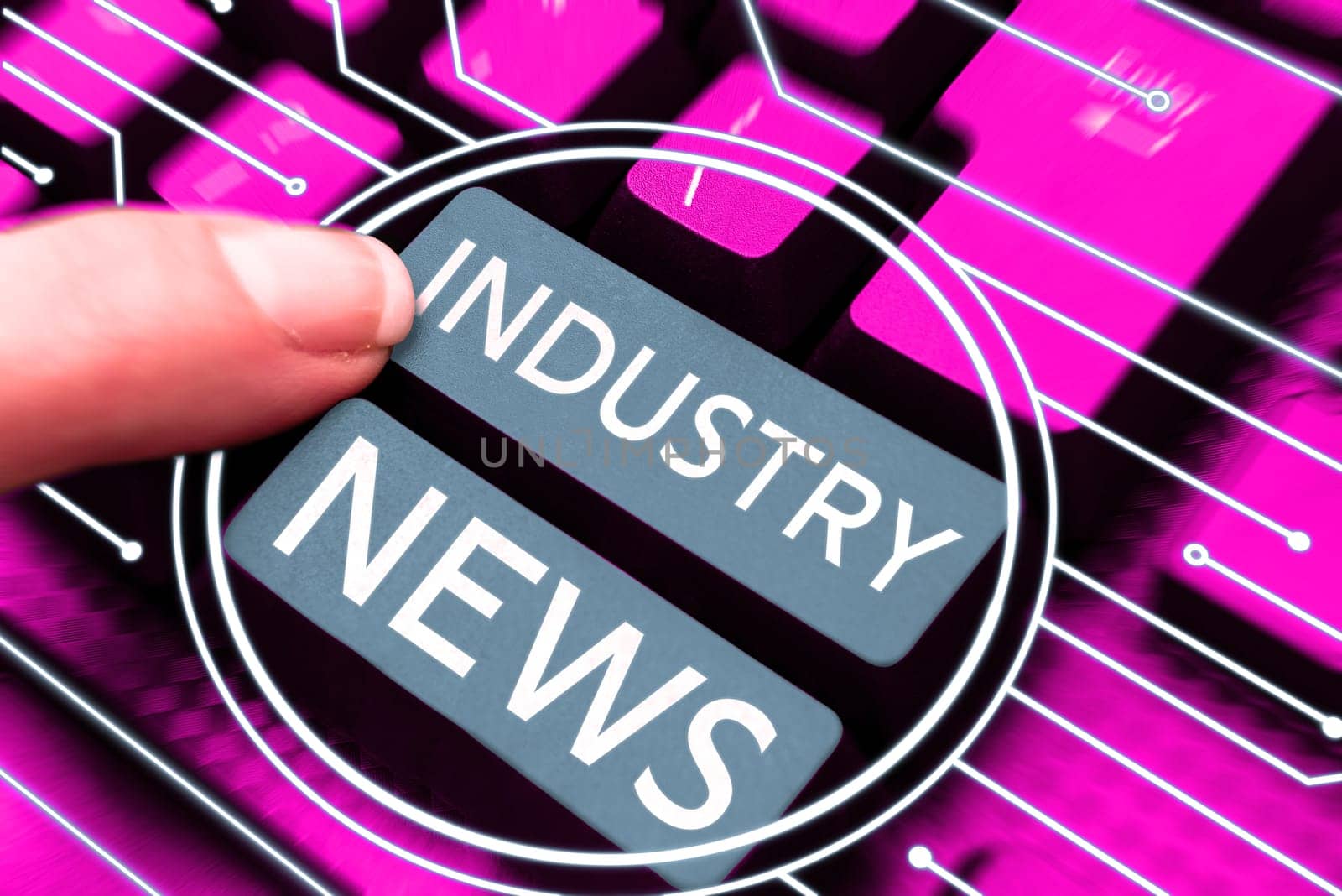 Text showing inspiration Industry News, Internet Concept Technical Market Report Manufacturing Trade Builder
