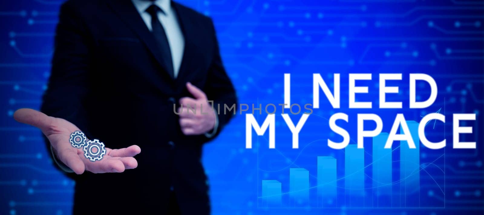 Text showing inspiration I Need My Space, Business idea give me some privacy looking to being alone for a while