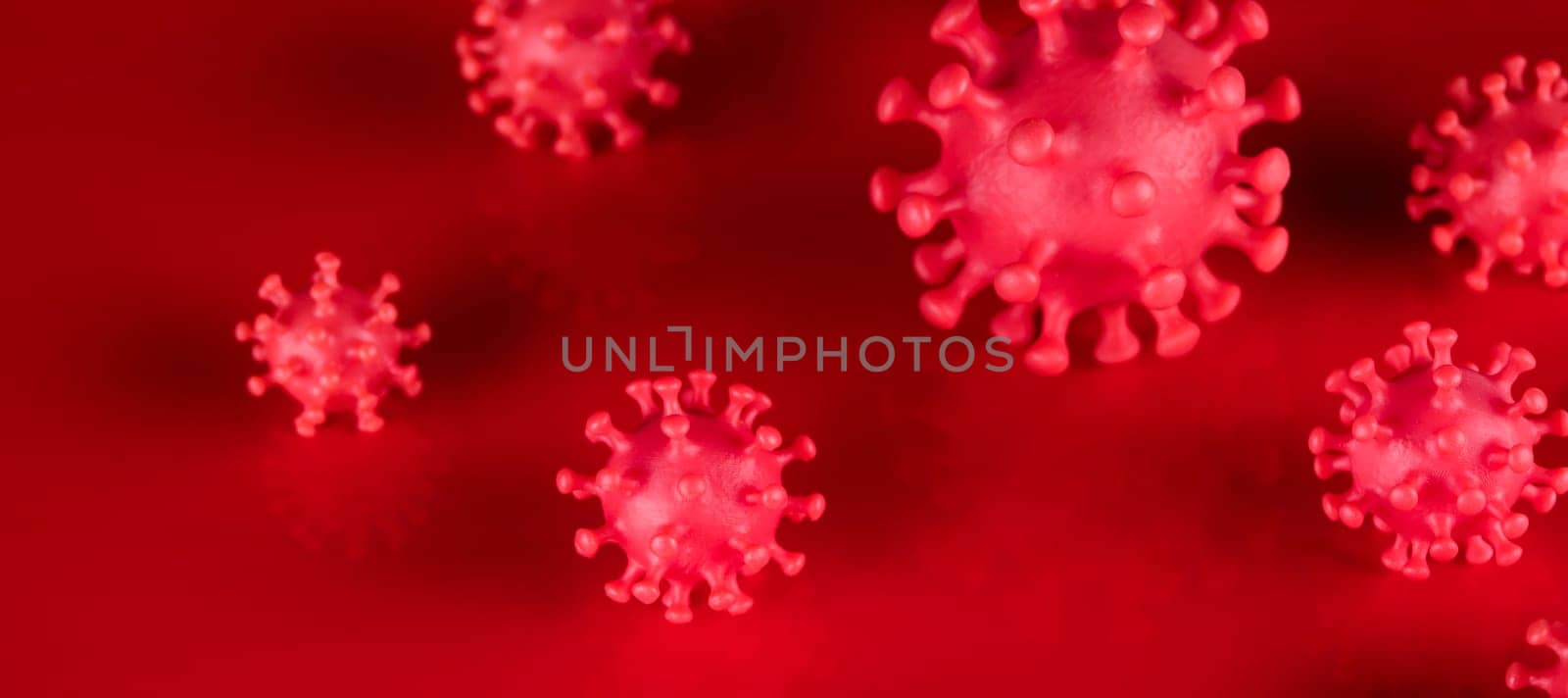 Virus cells in infected, Pandemic medical health