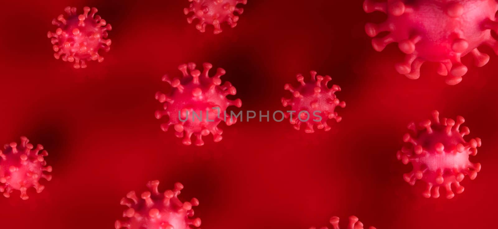 Virus cells in infected, Pandemic medical health