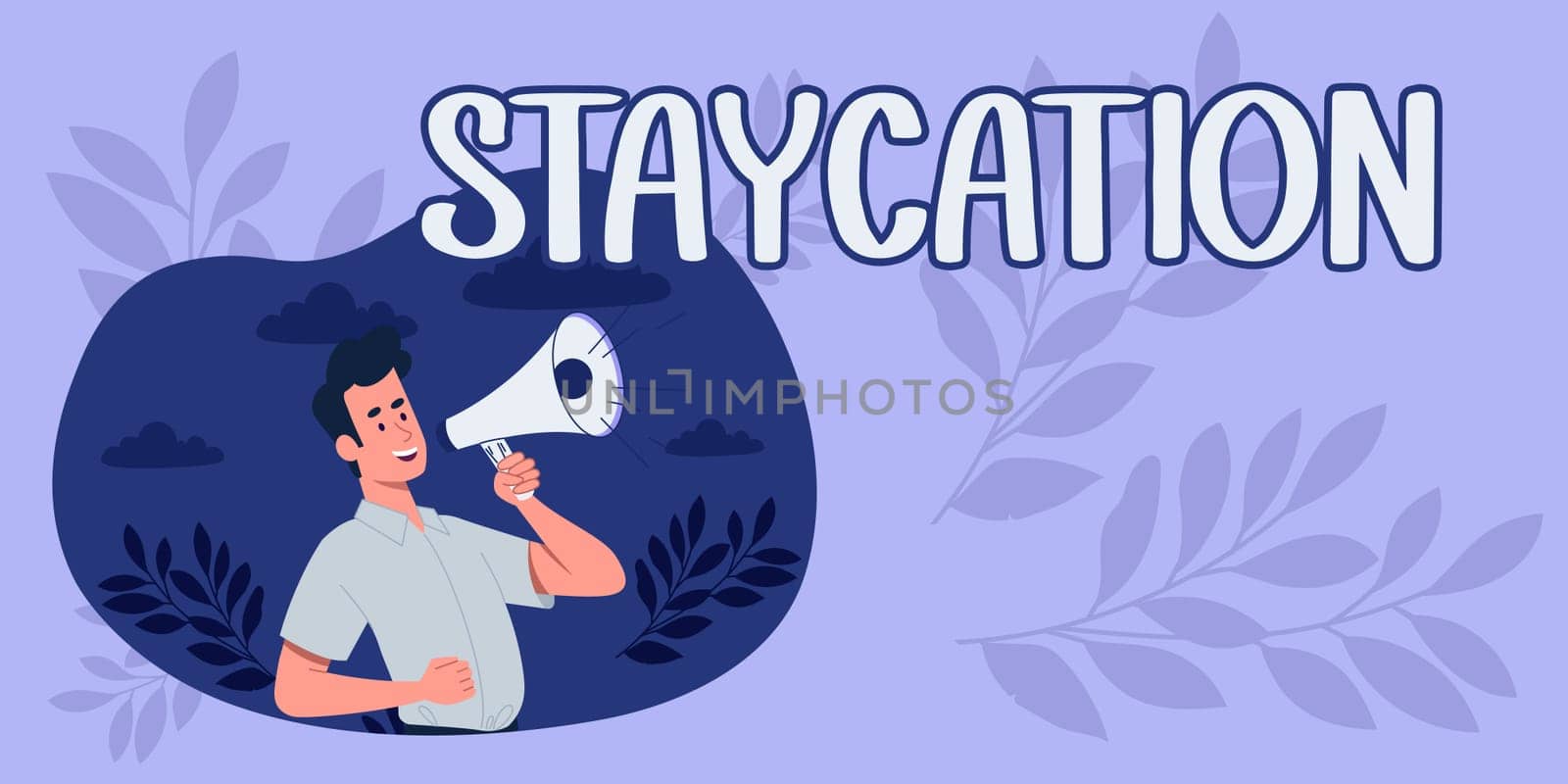 Handwriting text Staycation, Concept meaning a vacation spent at one's home enjoying all that home environment