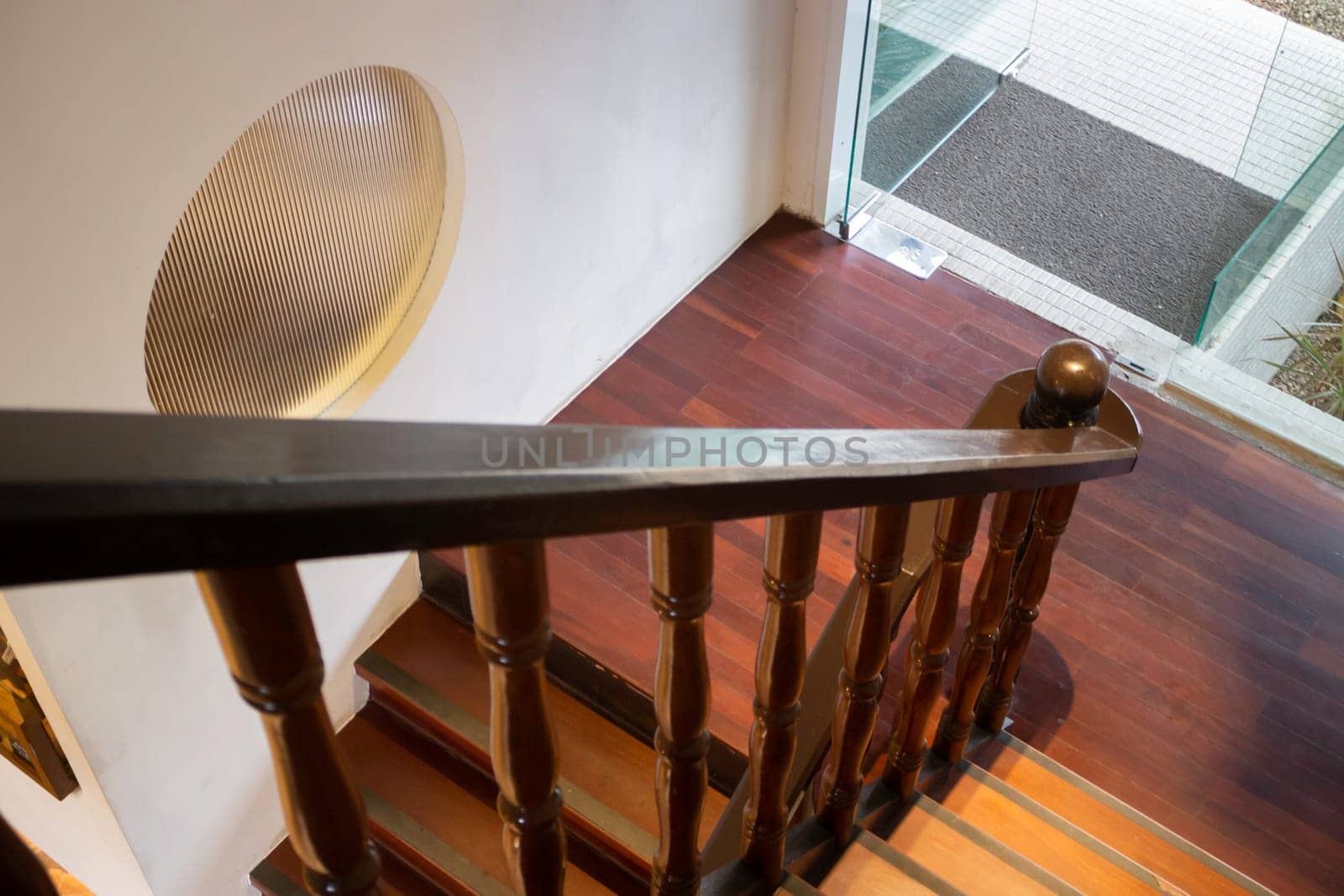 Room interior coffee shop with comfortable furniture, stock photo
