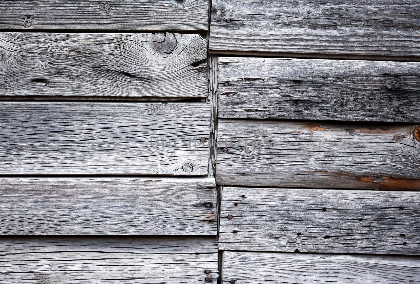 Wooden boards lying next to each other. A wood texture made of several wooden boards.