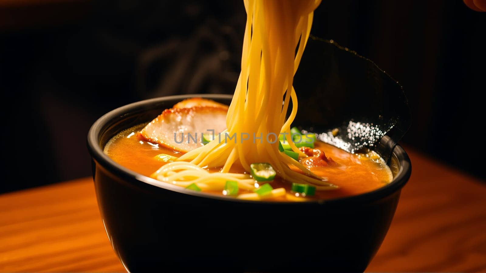 Pan-Asian soups, a combination of bright aromas, rich broths and a harmony of flavors that reflects the culture of Asia. High quality photo