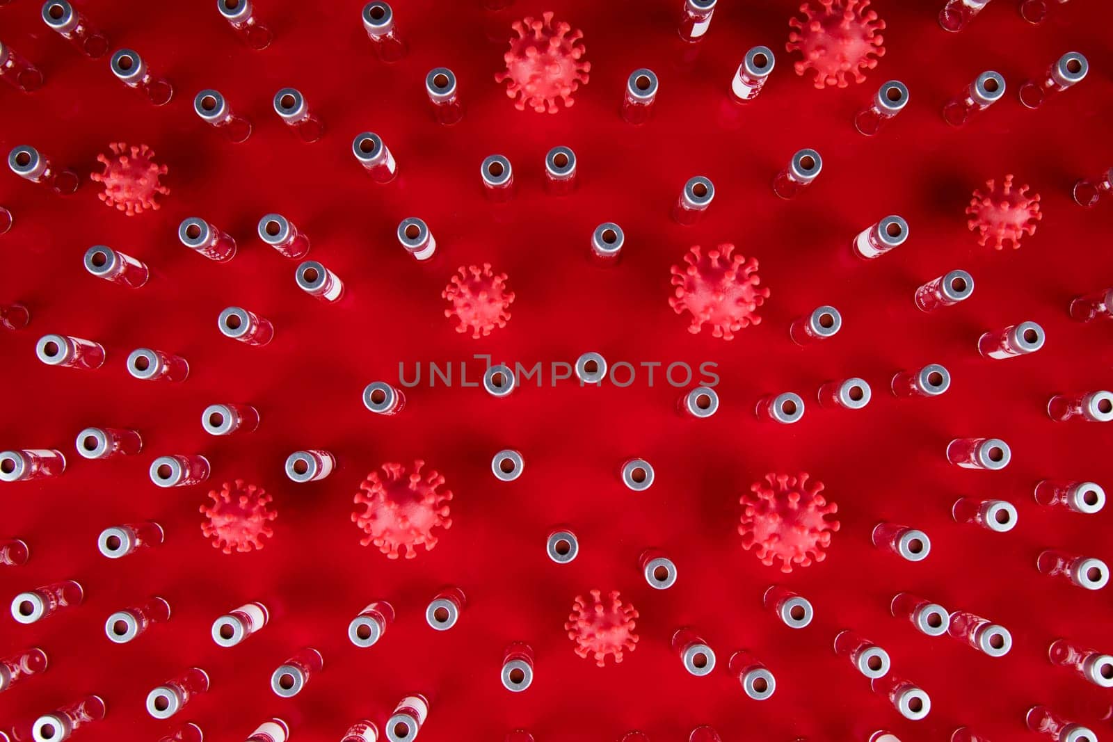 Virus cells in infected, Pandemic medical health
