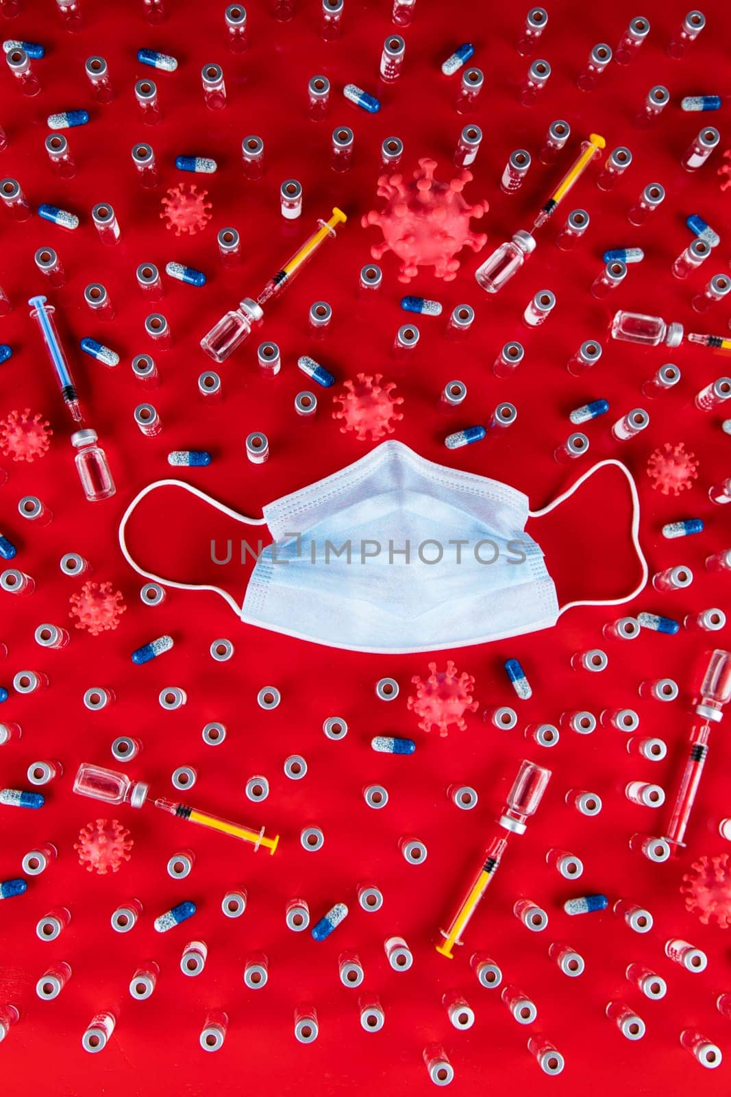 Medical mask for protection against corona virus, SARS pandemic background