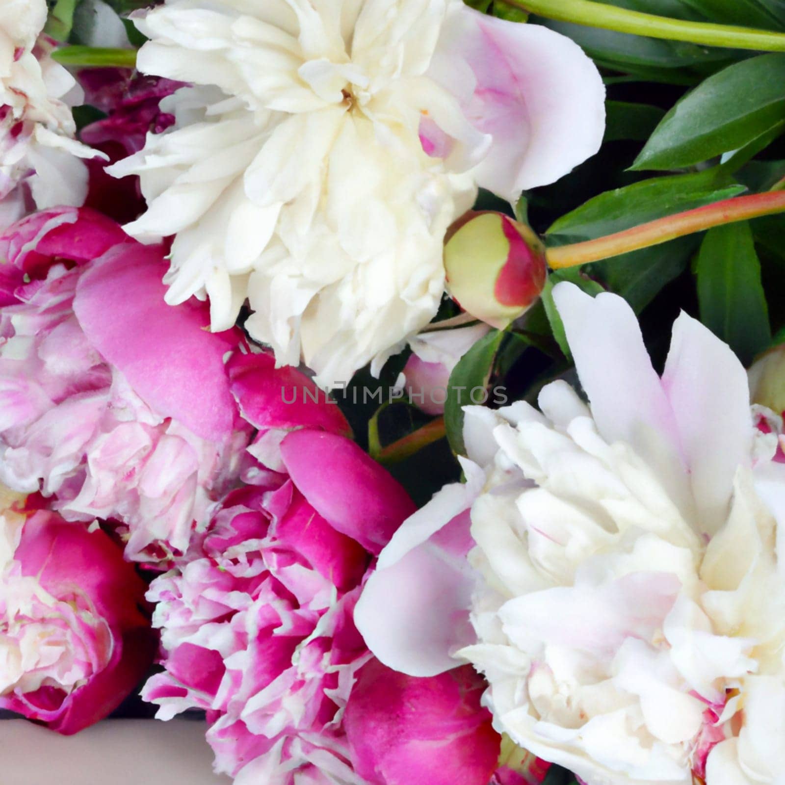 Beautiful pink peony flowers close up. Peony is a genus of herbaceous perennials and deciduous shrubs, tree-like peonies. Peony family Paeoniaceae, previously was assigned to Ranunculaceae family.