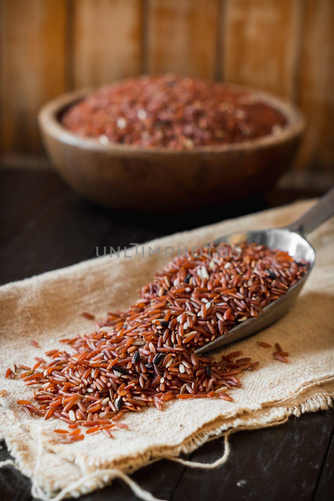 brown rice (jasmine rice) healthy food of thailand