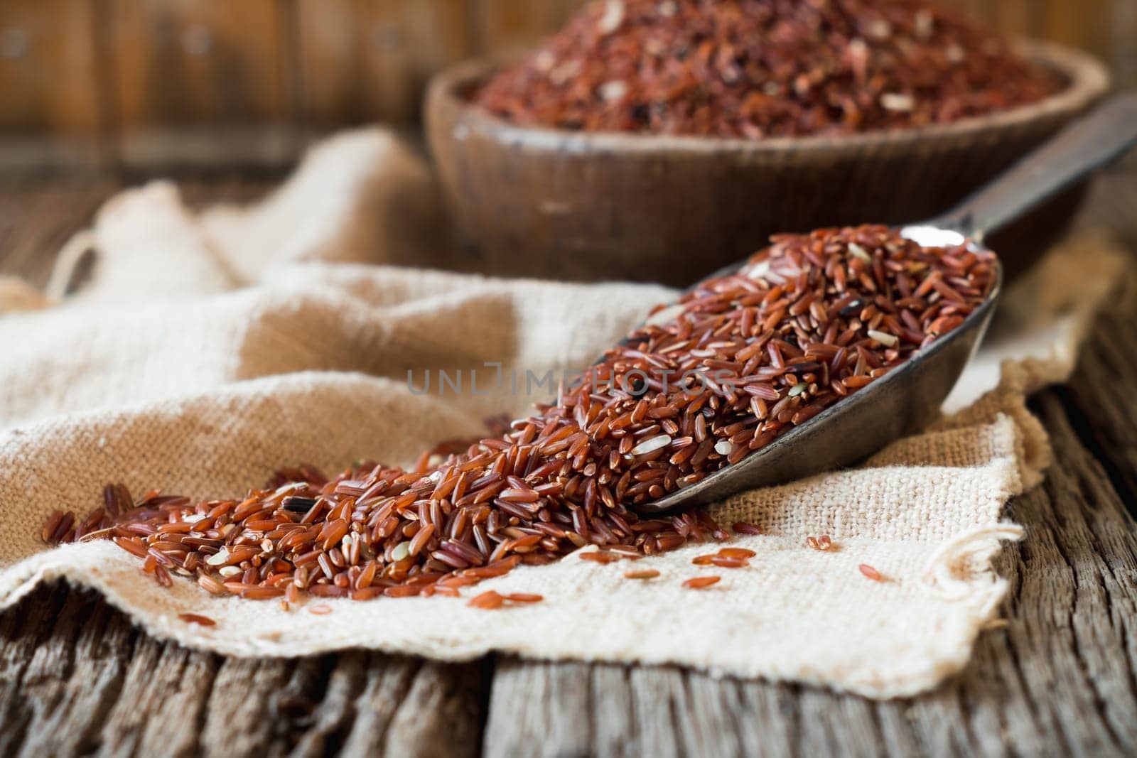 brown rice (jasmine rice) healthy food of thailand