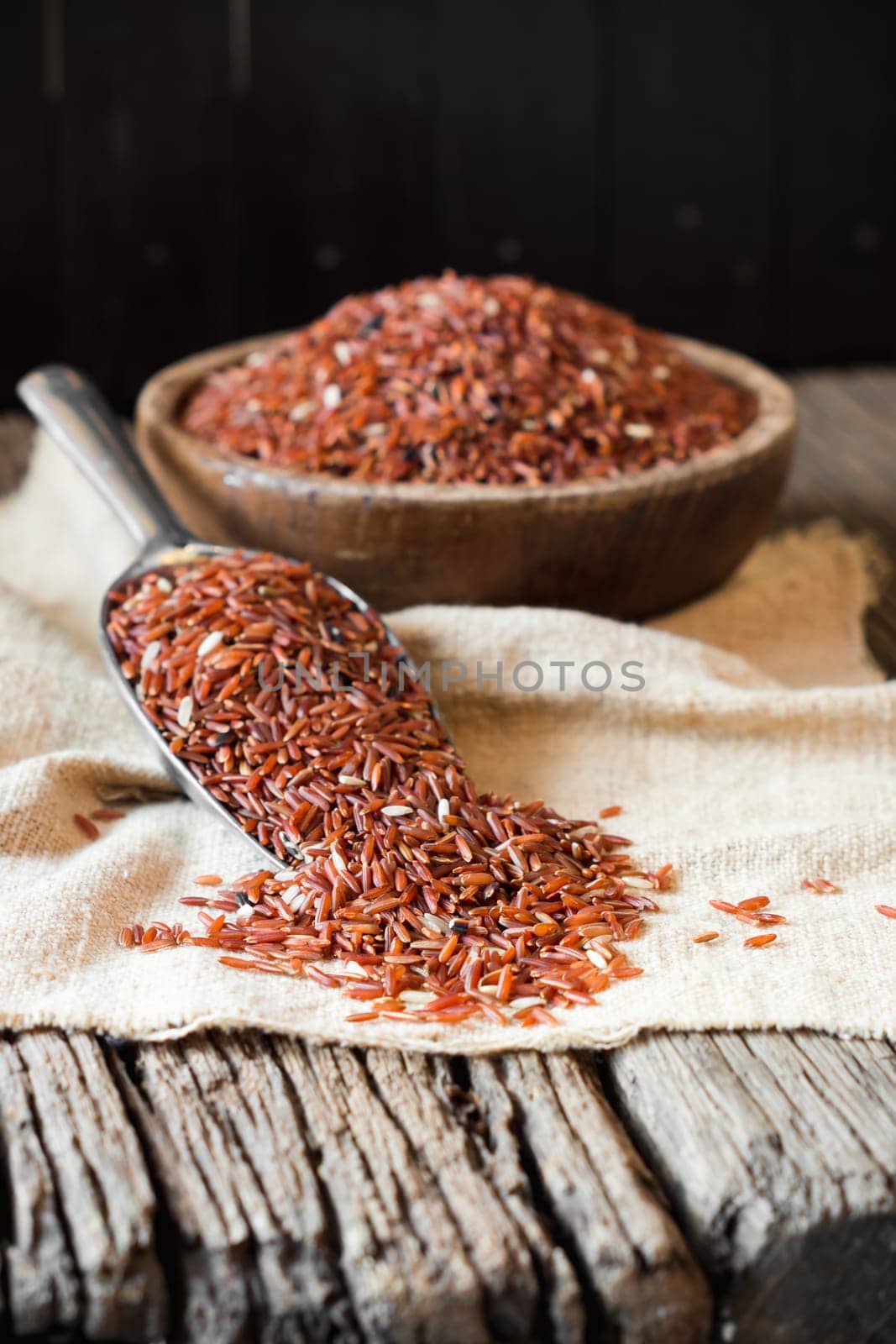 brown rice (jasmine rice) healthy food of thailand
