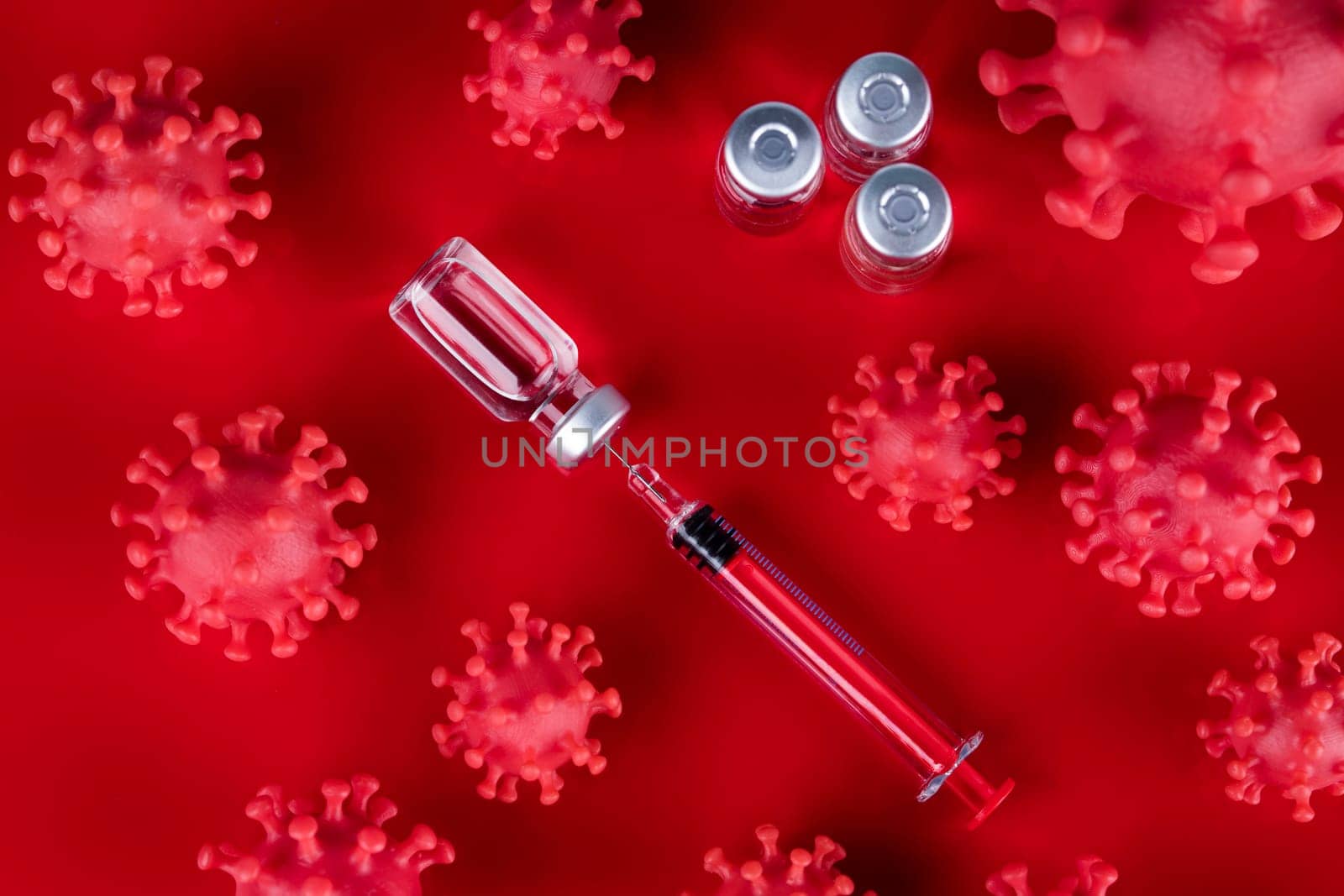Virus cells in infected, Pandemic medical health