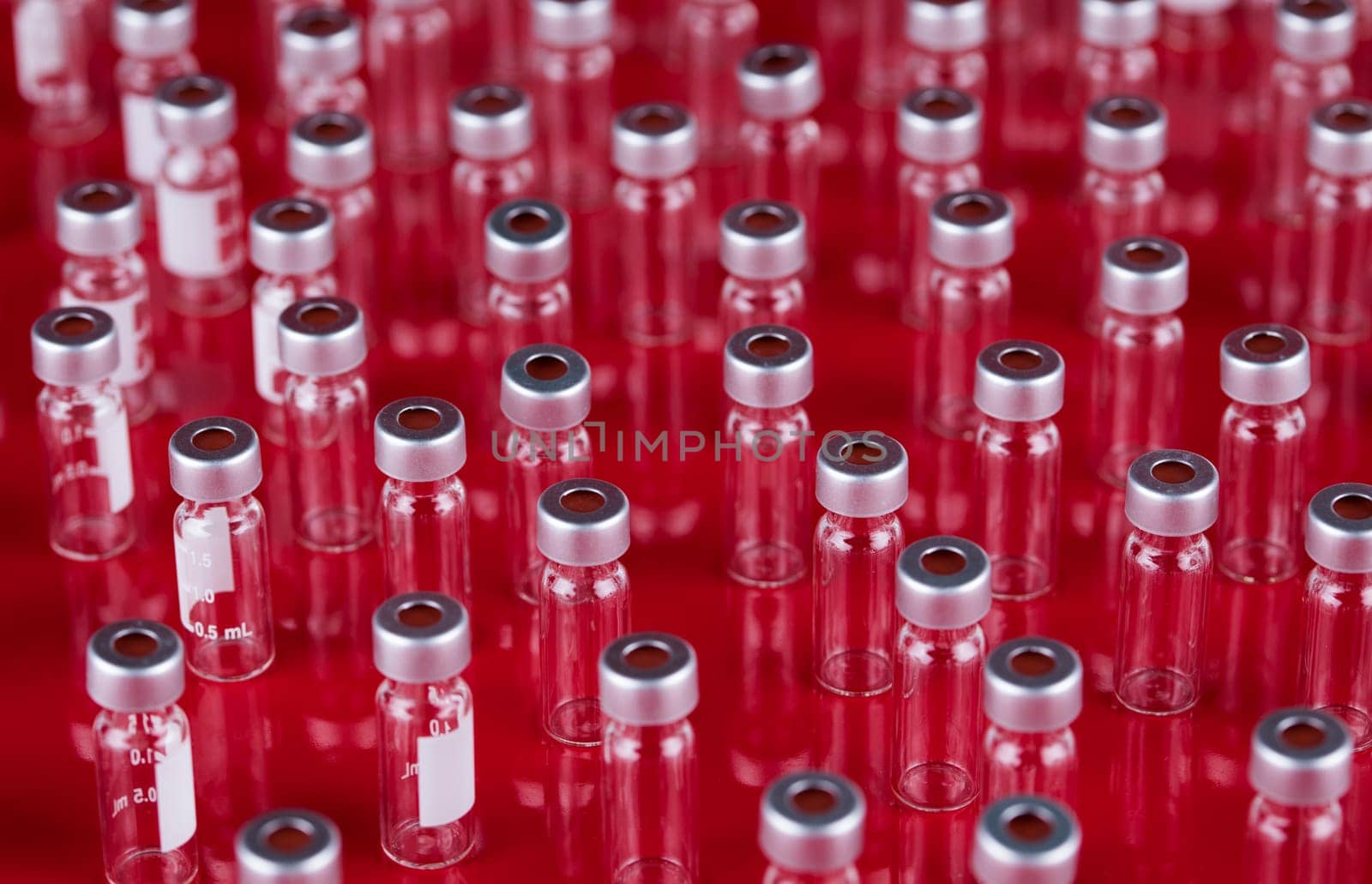 Bottles coronavirus vaccine, pandemic background